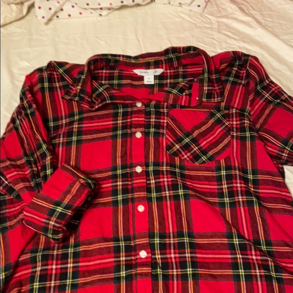 Long sleeved flannel shirt